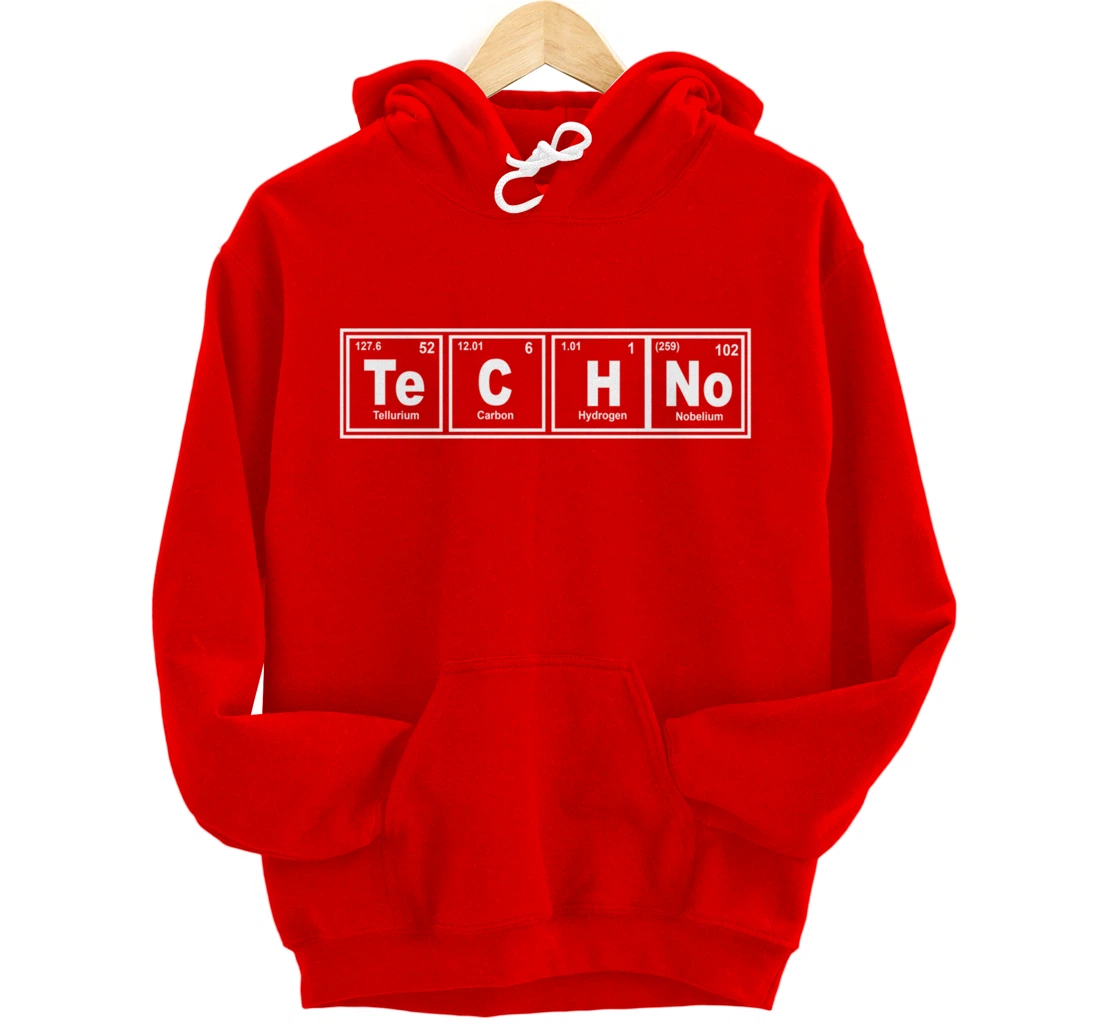 EDM Music Techno Periodic Table Chemistry For DJ Producer Pullover Hoodie
