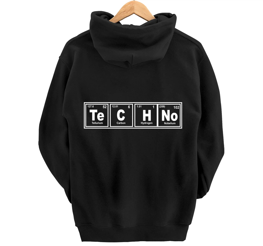 EDM Music Techno Periodic Table Chemistry For DJ Producer Pullover Hoodie