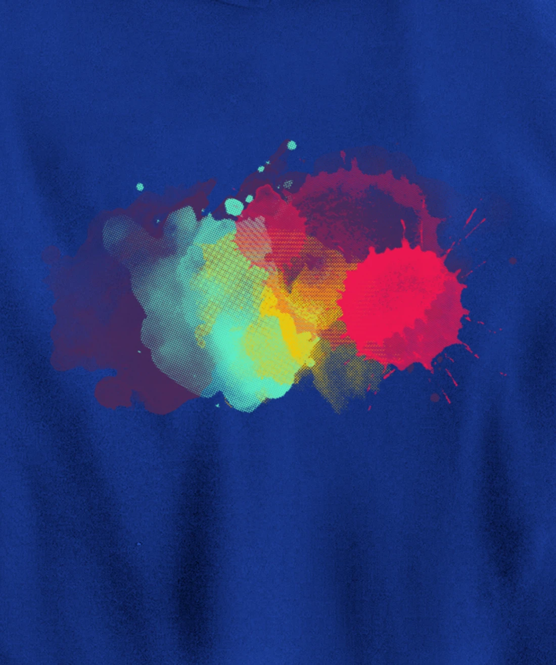 Dirty Paint Splatter Rainbow Abstract For Artist Painter Pullover Hoodie