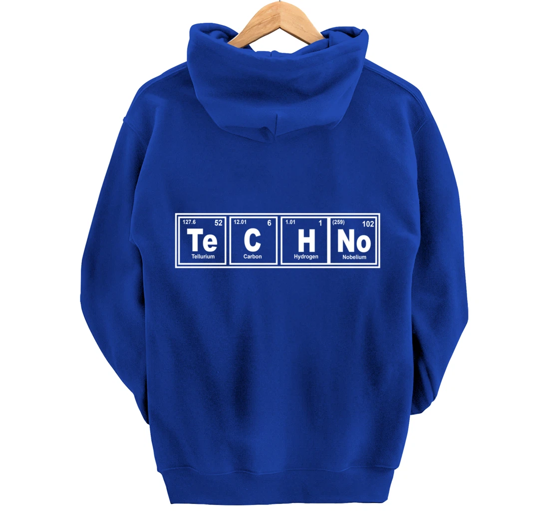 EDM Music Techno Periodic Table Chemistry For DJ Producer Pullover Hoodie