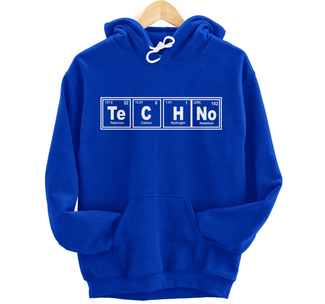 EDM Music Techno Periodic Table Chemistry For DJ Producer Pullover Hoodie