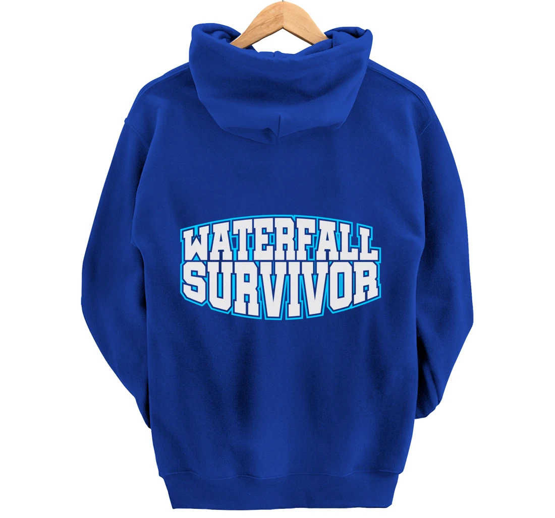 Survived Waterfall Agile Project Management Funny PM Coach Pullover Hoodie