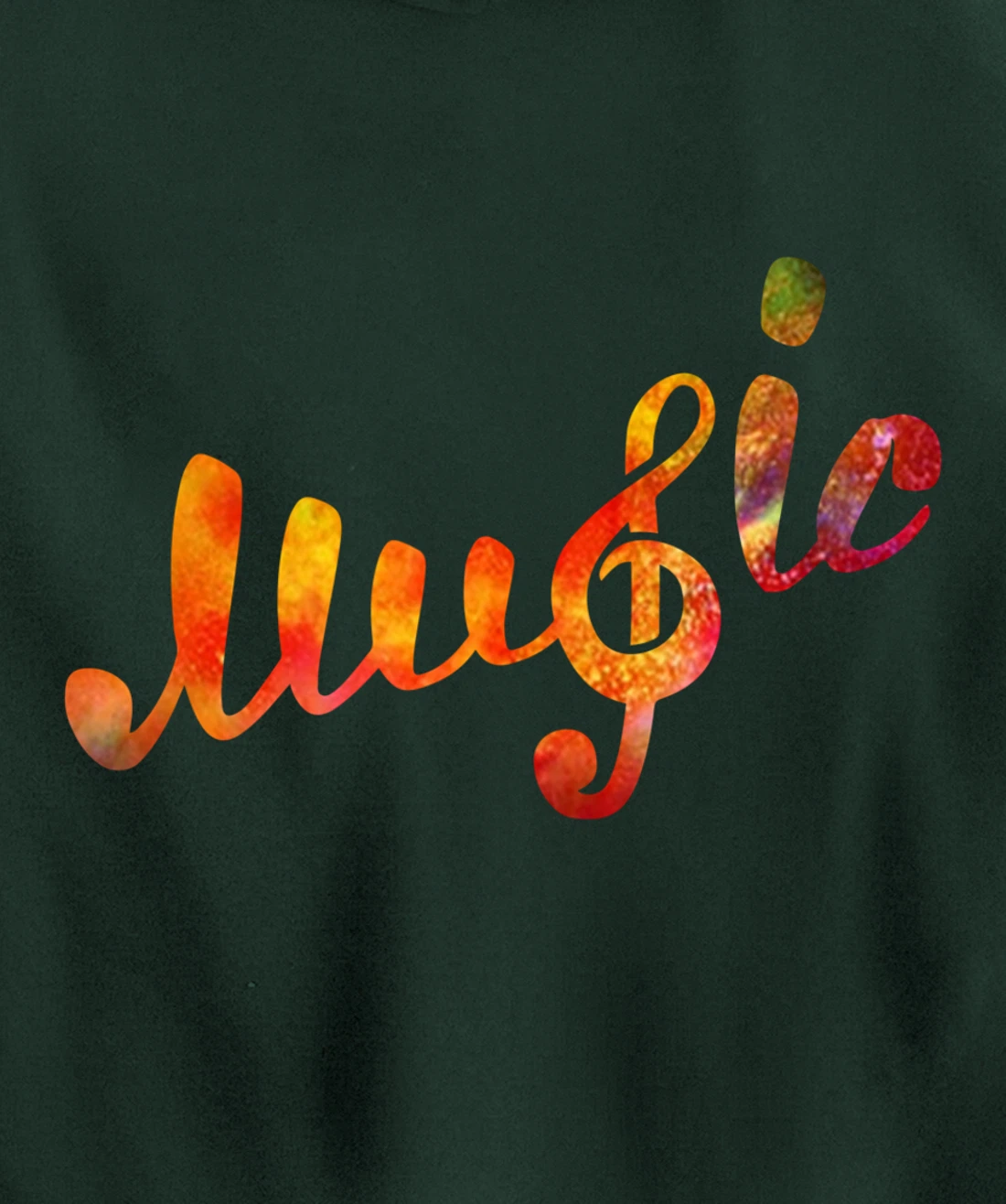 Music Lover Note Treble Clef Colorful School Class Pullover Hoodie