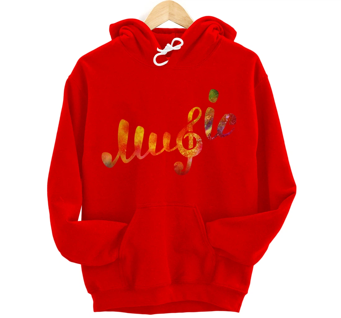 Music Lover Note Treble Clef Colorful School Class Pullover Hoodie