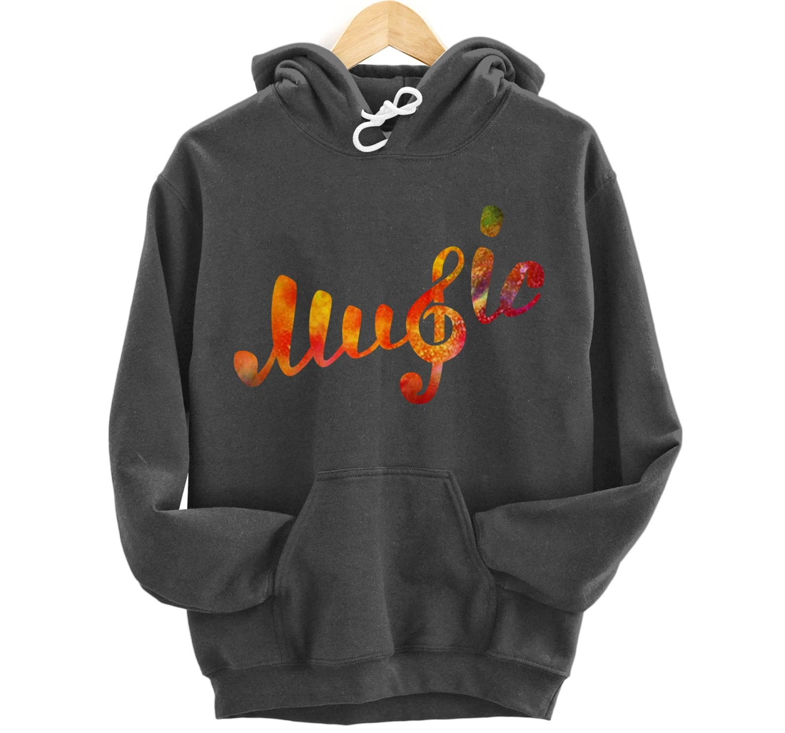 Music Lover Note Treble Clef Colorful School Class Pullover Hoodie