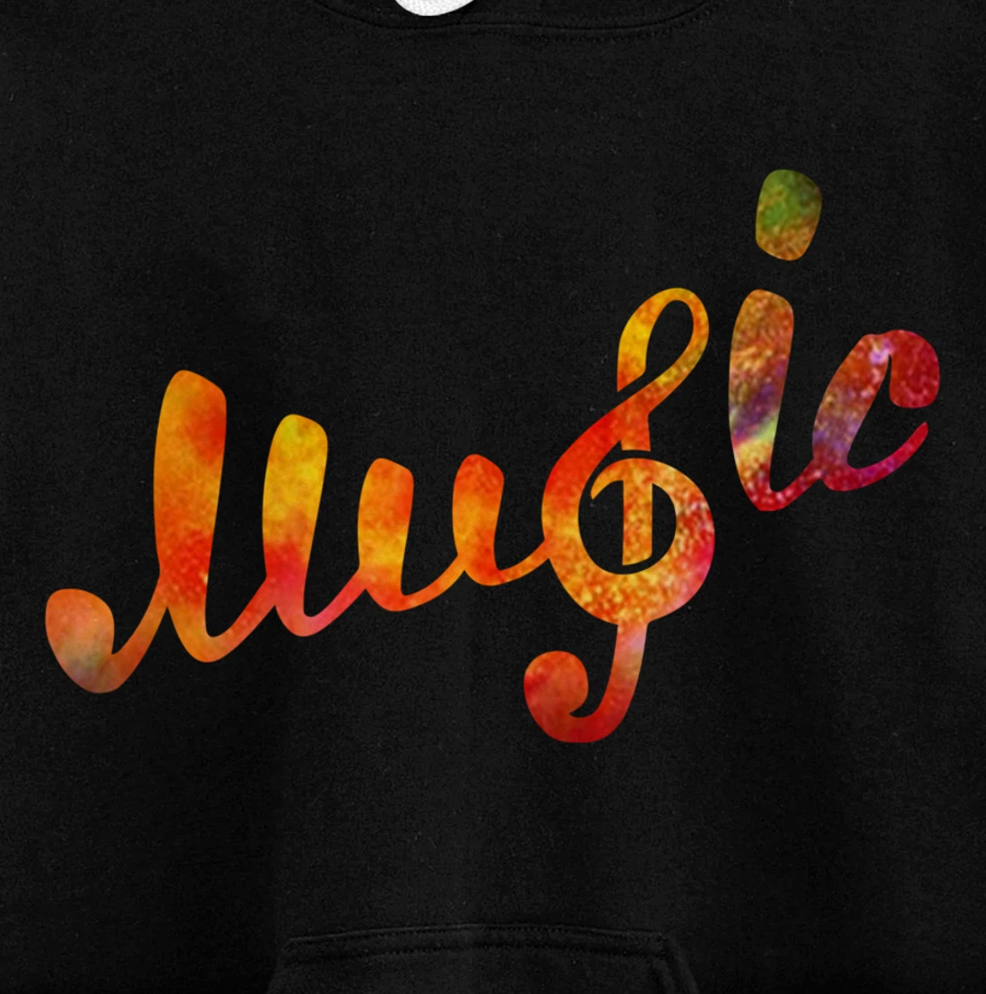 Music Lover Note Treble Clef Colorful School Class Pullover Hoodie