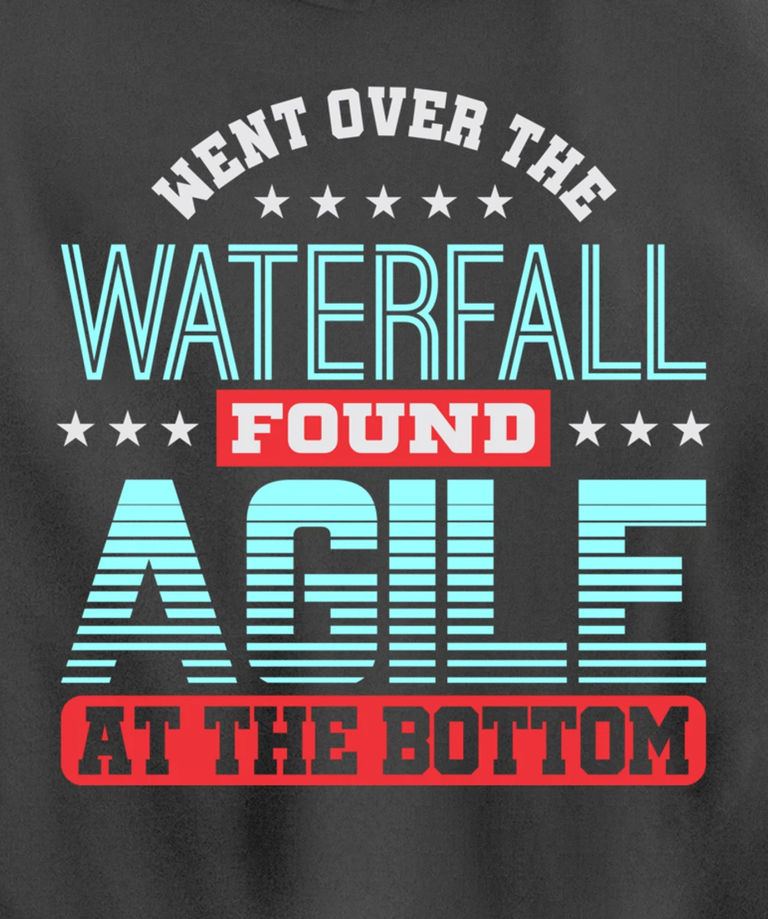 Waterfall Then Agile Project Management PM Funny PM Coach Pullover Hoodie