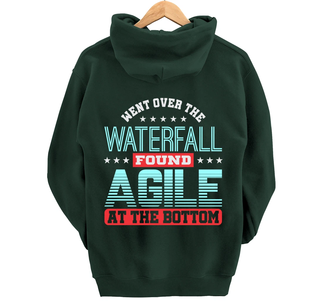 Waterfall Then Agile Project Management PM Funny PM Coach Pullover Hoodie