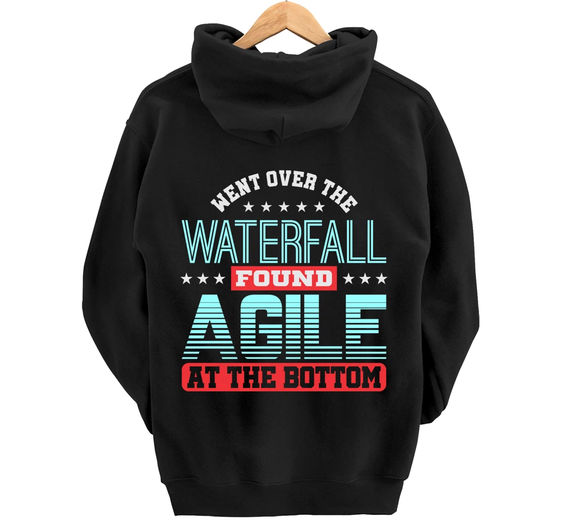 Waterfall Then Agile Project Management PM Funny PM Coach Pullover Hoodie
