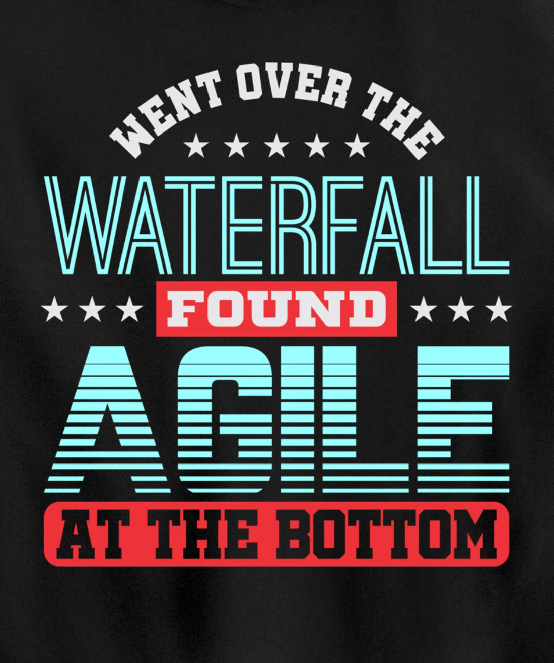 Waterfall Then Agile Project Management PM Funny PM Coach Pullover Hoodie