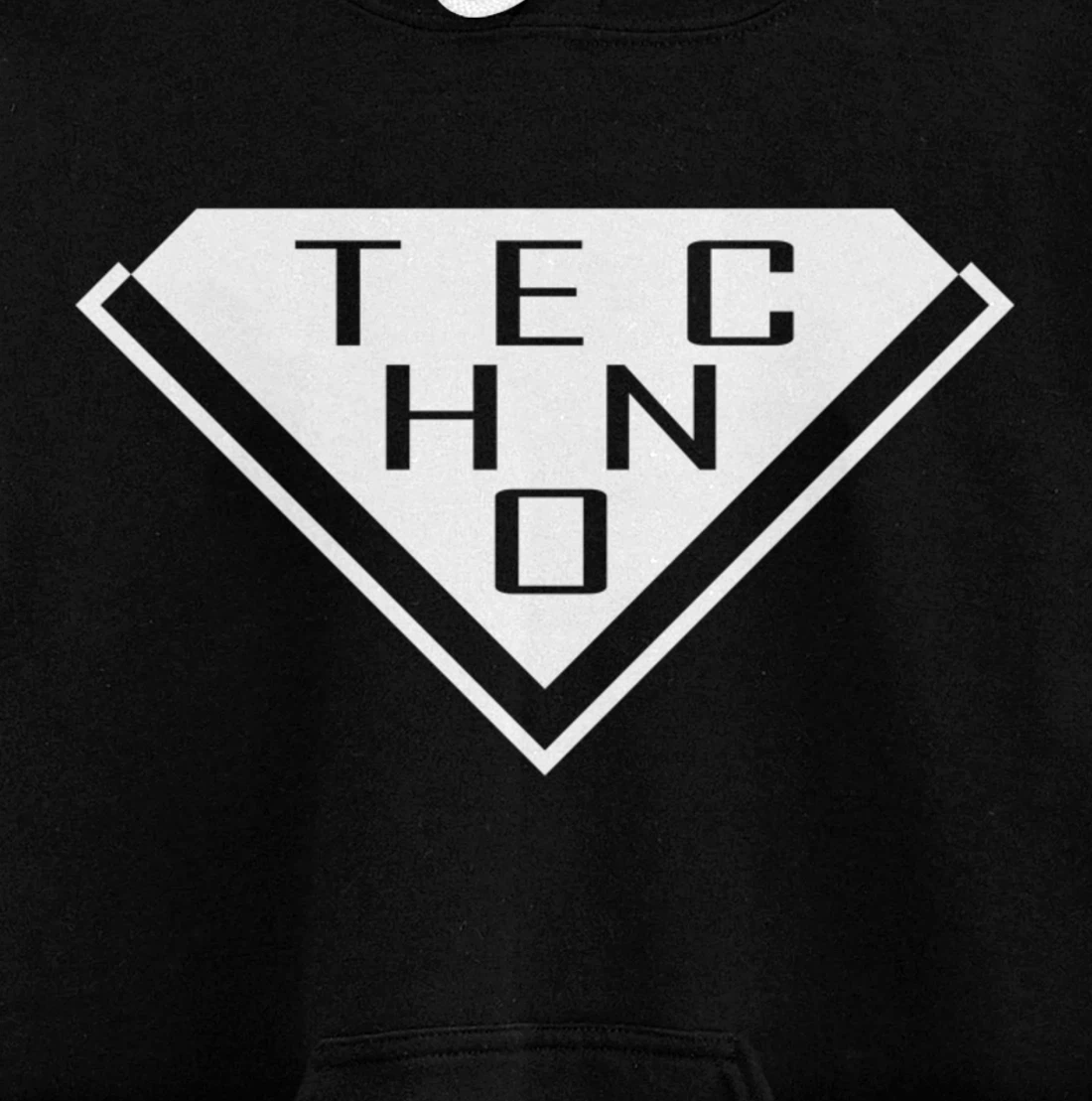 Minimalist Stylish Techno Music For Raver Synth Lover Pullover Hoodie