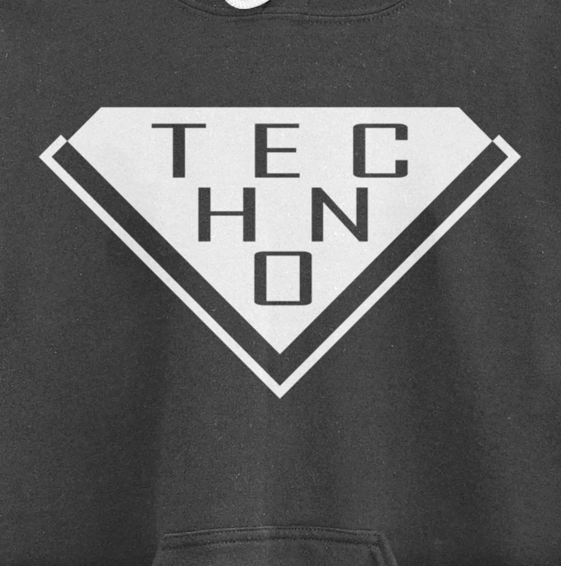 Minimalist Stylish Techno Music For Raver Synth Lover Pullover Hoodie