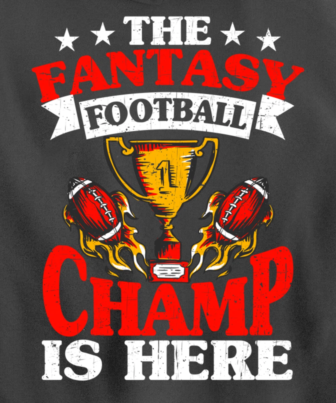 The Champ Is Here, Fantasy Football Pullover Hoodie