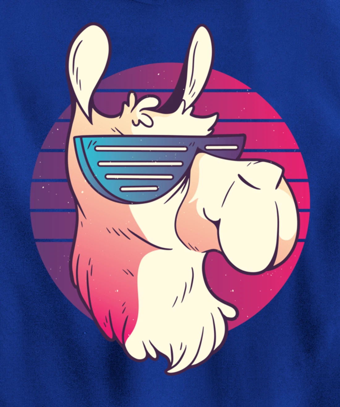 Techno Music Psychedelic Llama For Alpaca Lover Raver Party Pullover Hoodie