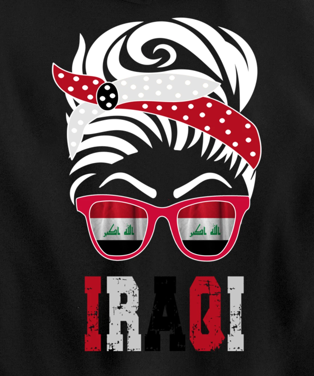 Iraq flag Iraqi girl Pullover Hoodie