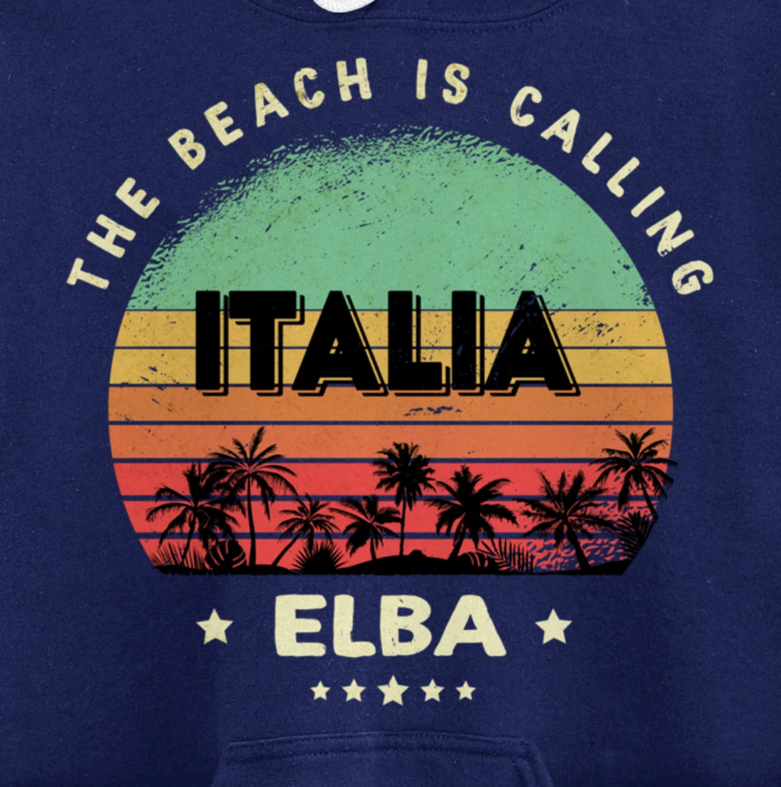 Elba Italy Souvenir Summer Palms Italia Design / Gift Pullover Hoodie