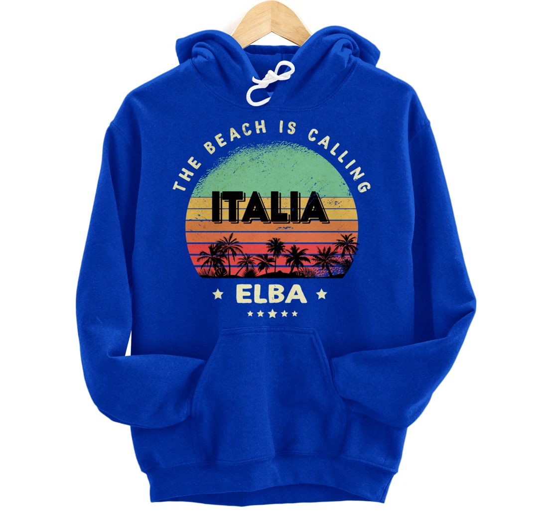 Elba Italy Souvenir Summer Palms Italia Design / Gift Pullover Hoodie