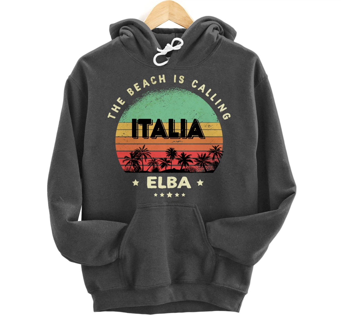 Elba Italy Souvenir Summer Palms Italia Design / Gift Pullover Hoodie