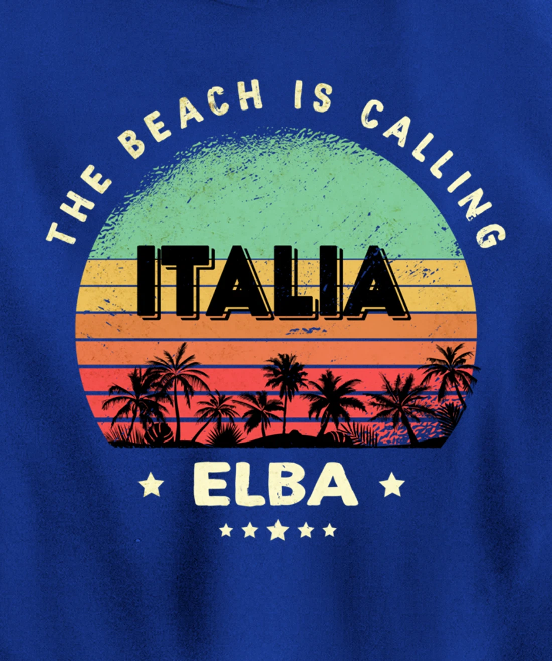 Elba Italy Souvenir Summer Palms Italia Design / Gift Pullover Hoodie
