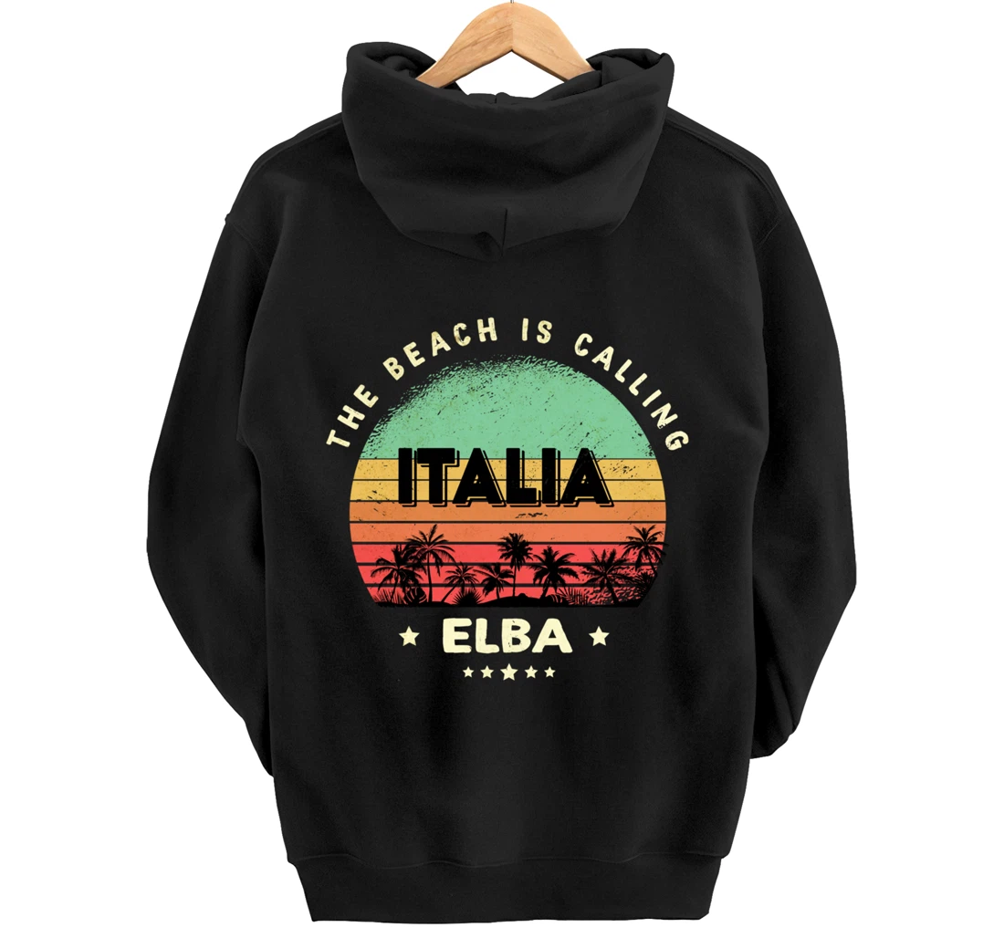 Elba Italy Souvenir Summer Palms Italia Design / Gift Pullover Hoodie