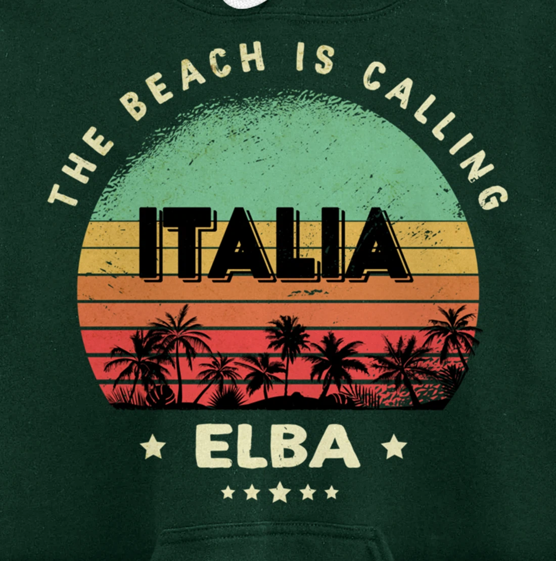 Elba Italy Souvenir Summer Palms Italia Design / Gift Pullover Hoodie