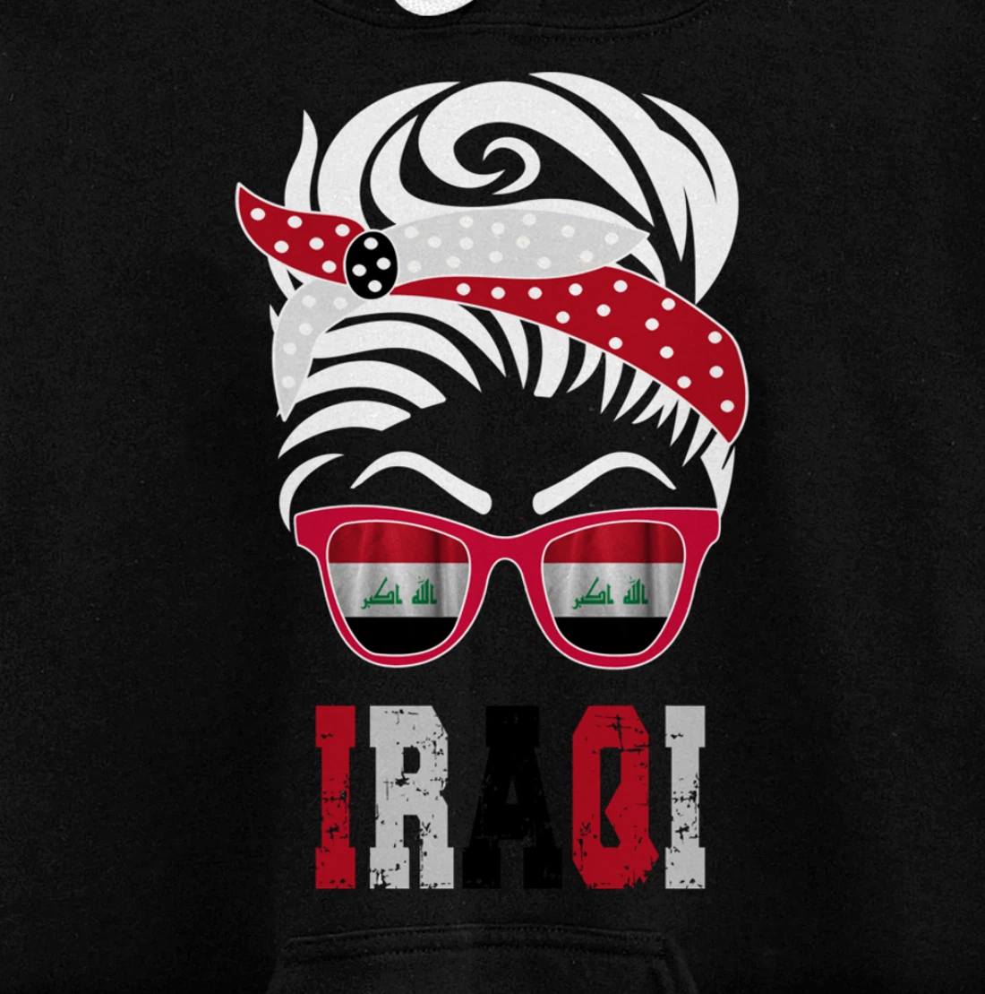 Iraq flag Iraqi girl Pullover Hoodie