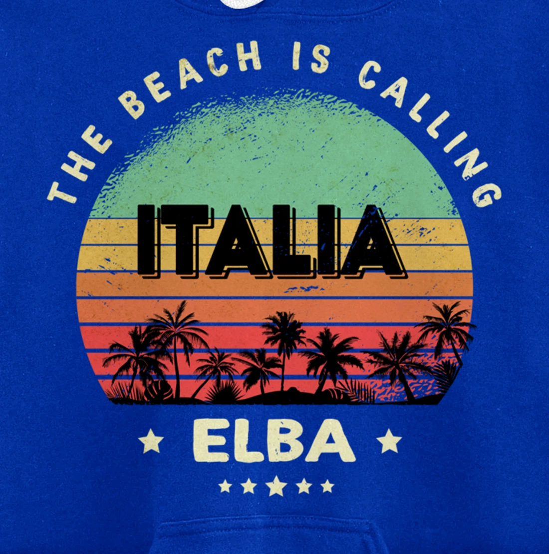 Elba Italy Souvenir Summer Palms Italia Design / Gift Pullover Hoodie