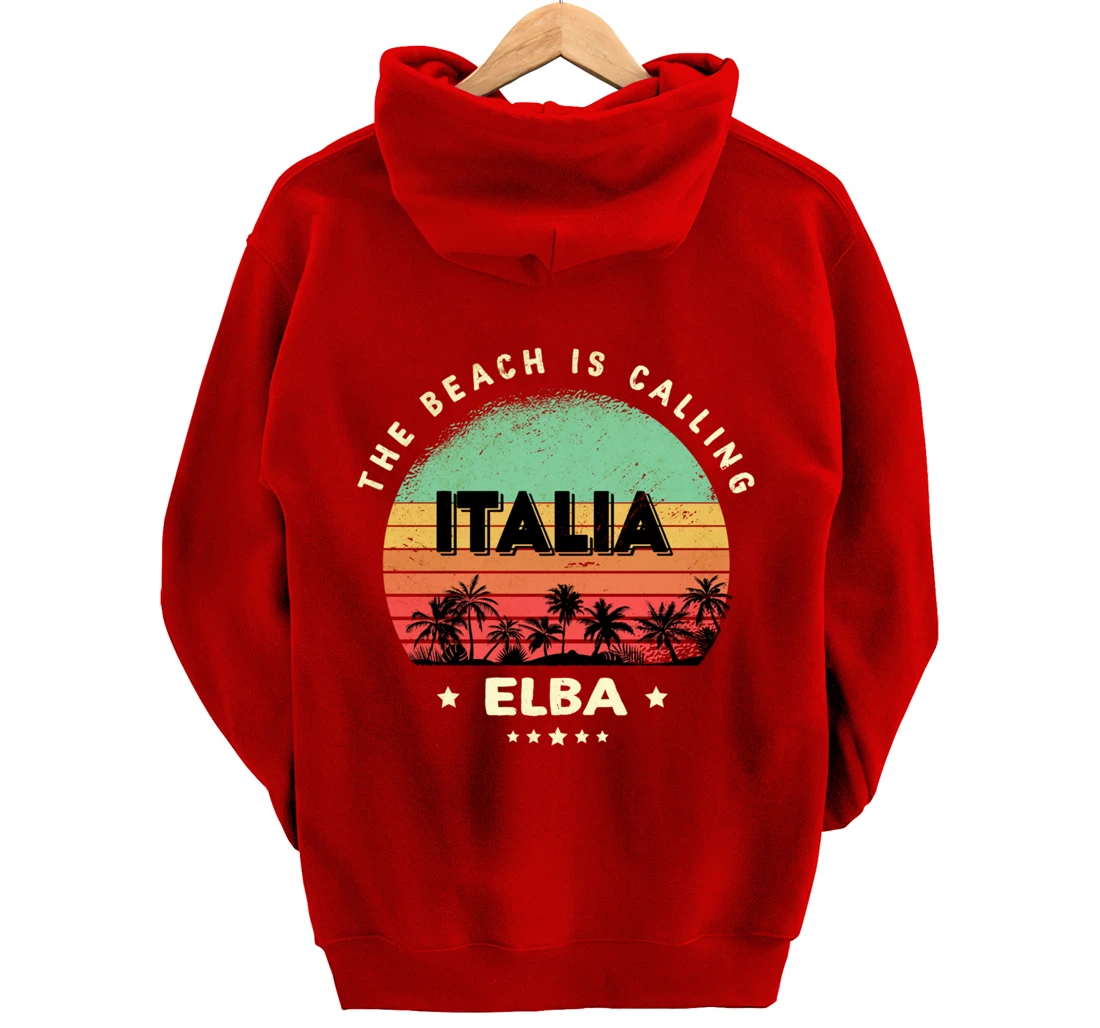 Elba Italy Souvenir Summer Palms Italia Design / Gift Pullover Hoodie