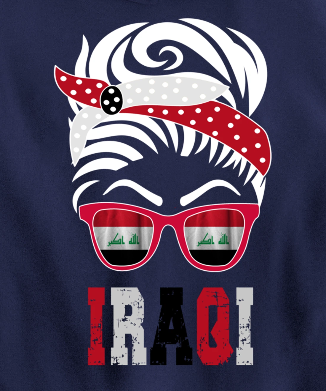 Iraq flag Iraqi girl Pullover Hoodie