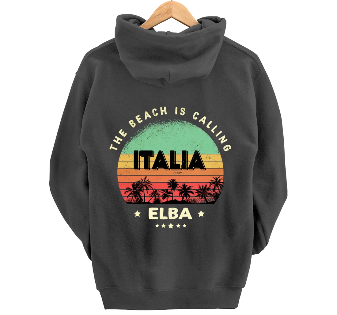Elba Italy Souvenir Summer Palms Italia Design / Gift Pullover Hoodie
