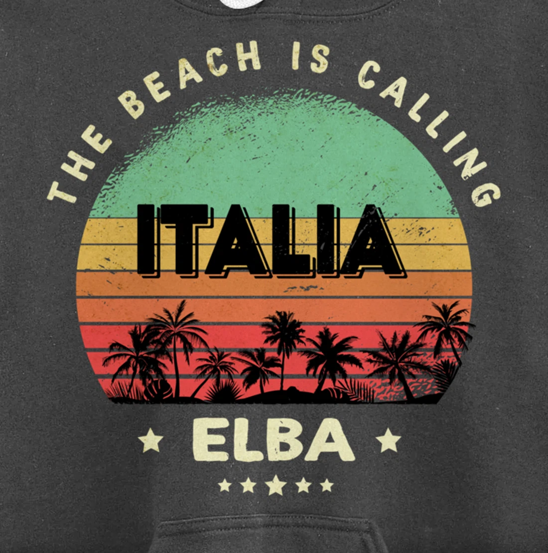 Elba Italy Souvenir Summer Palms Italia Design / Gift Pullover Hoodie