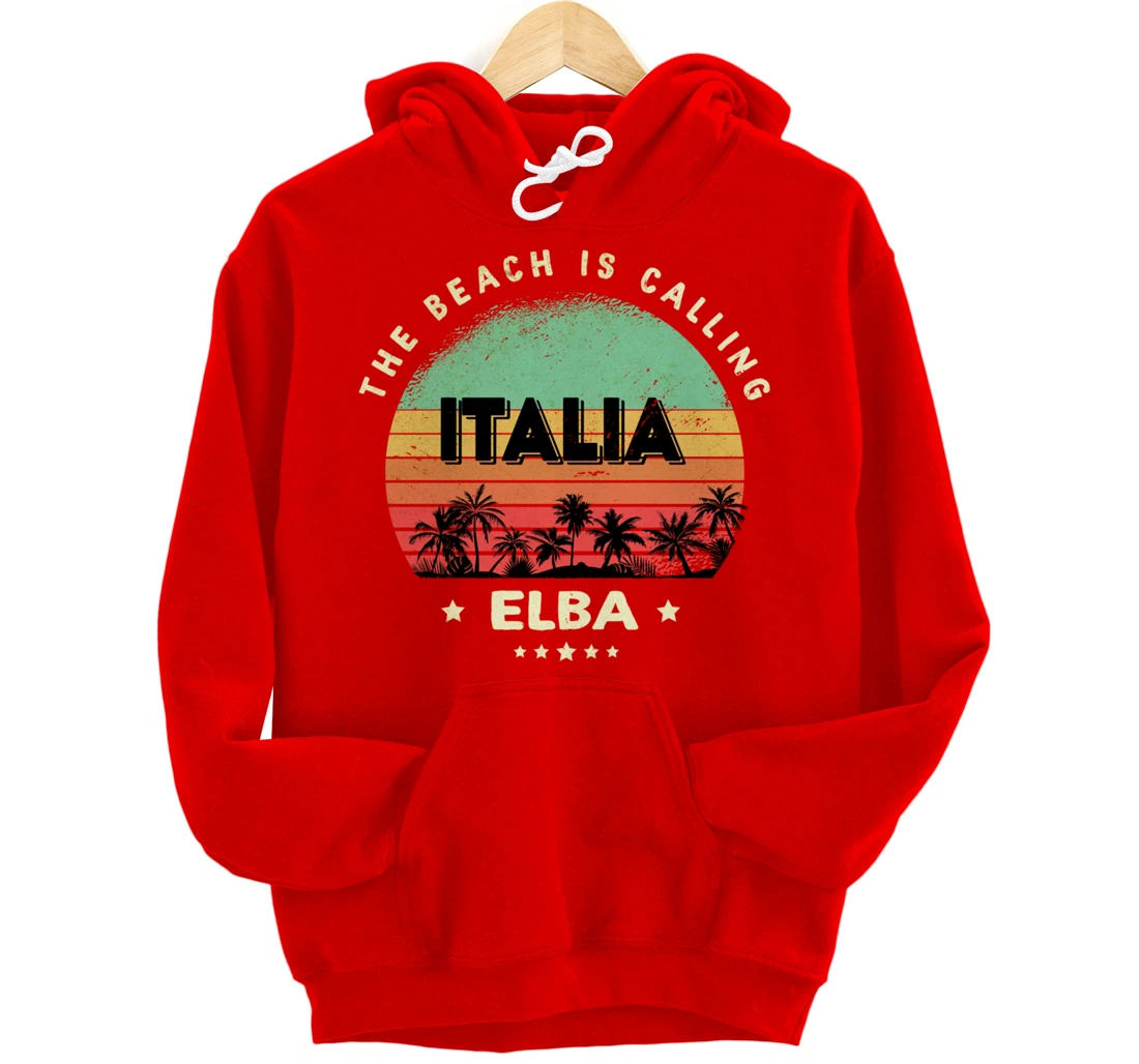 Elba Italy Souvenir Summer Palms Italia Design / Gift Pullover Hoodie