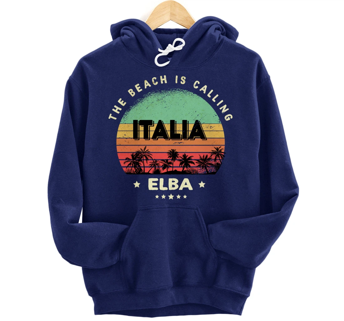 Elba Italy Souvenir Summer Palms Italia Design / Gift Pullover Hoodie