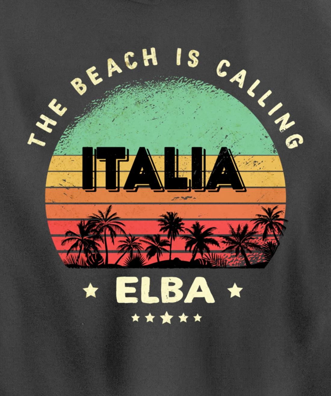 Elba Italy Souvenir Summer Palms Italia Design / Gift Pullover Hoodie