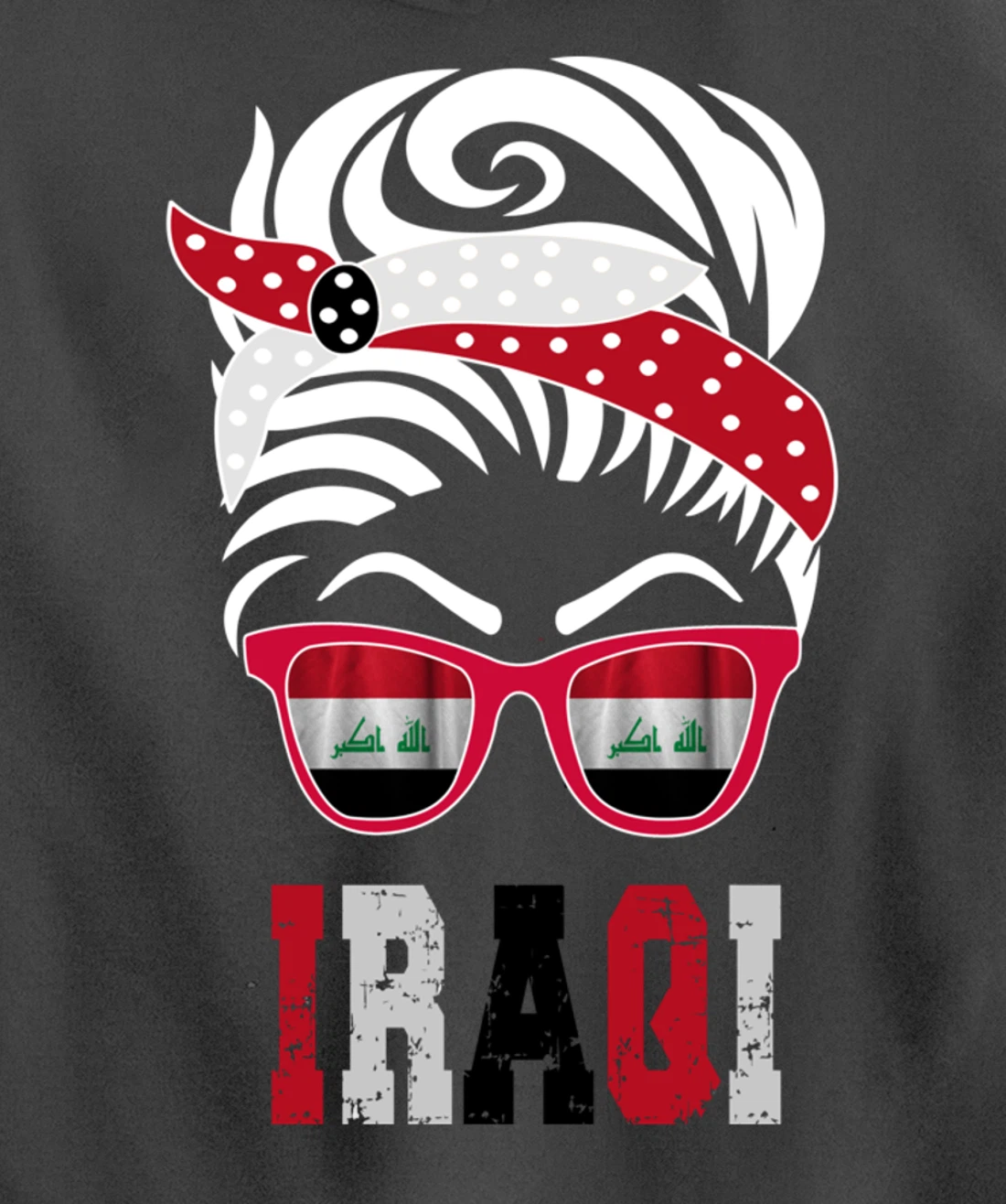 Iraq flag Iraqi girl Pullover Hoodie