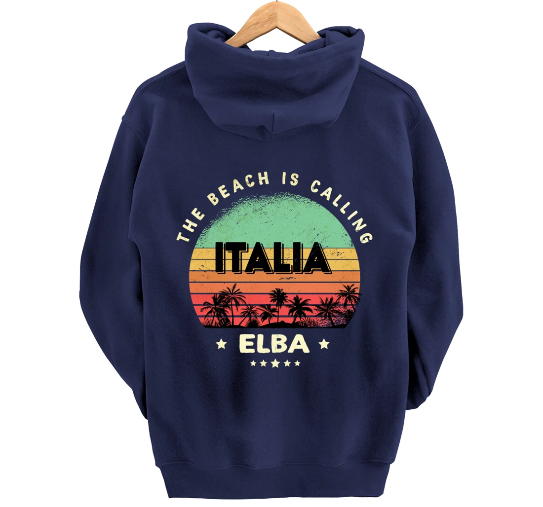 Elba Italy Souvenir Summer Palms Italia Design / Gift Pullover Hoodie