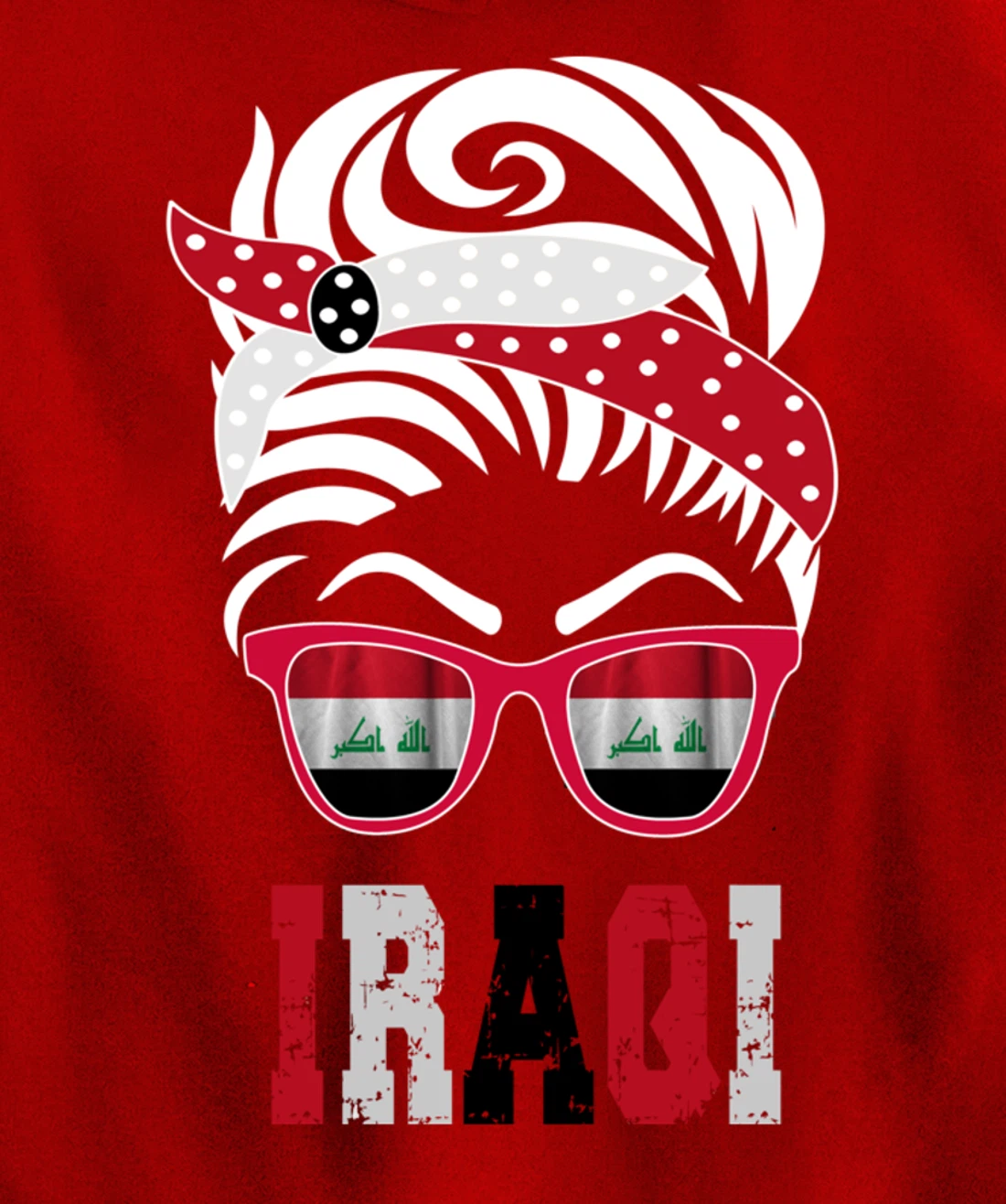 Iraq flag Iraqi girl Pullover Hoodie