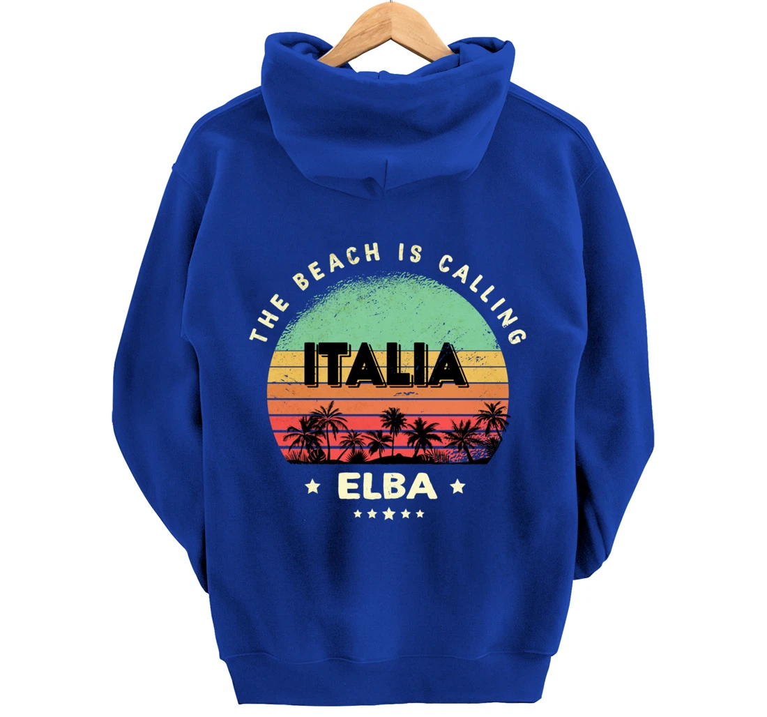 Elba Italy Souvenir Summer Palms Italia Design / Gift Pullover Hoodie
