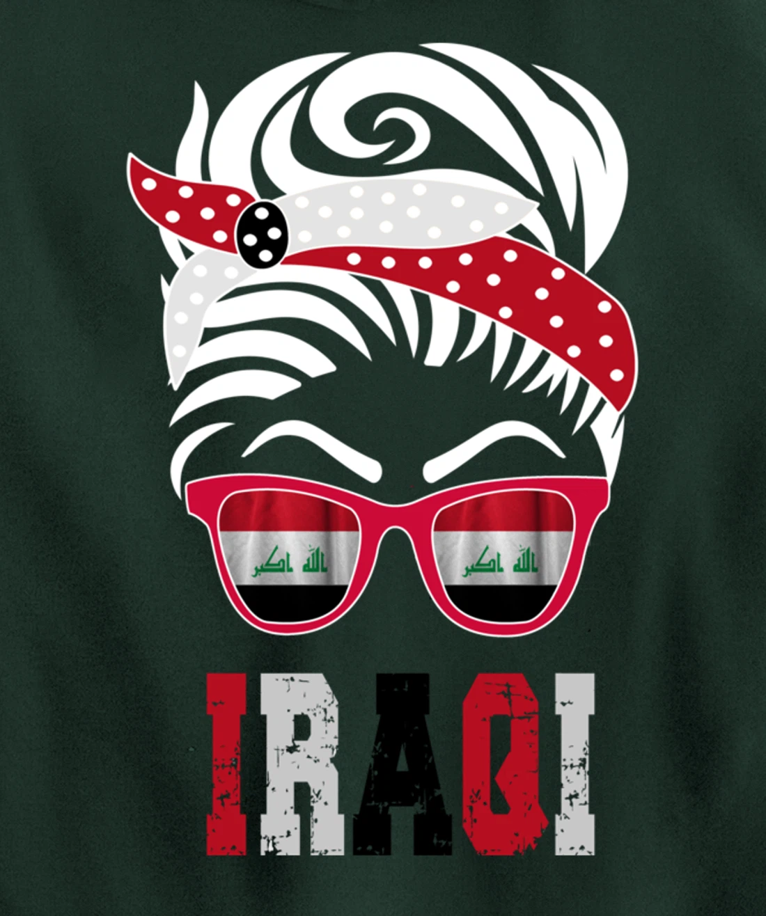 Iraq flag Iraqi girl Pullover Hoodie