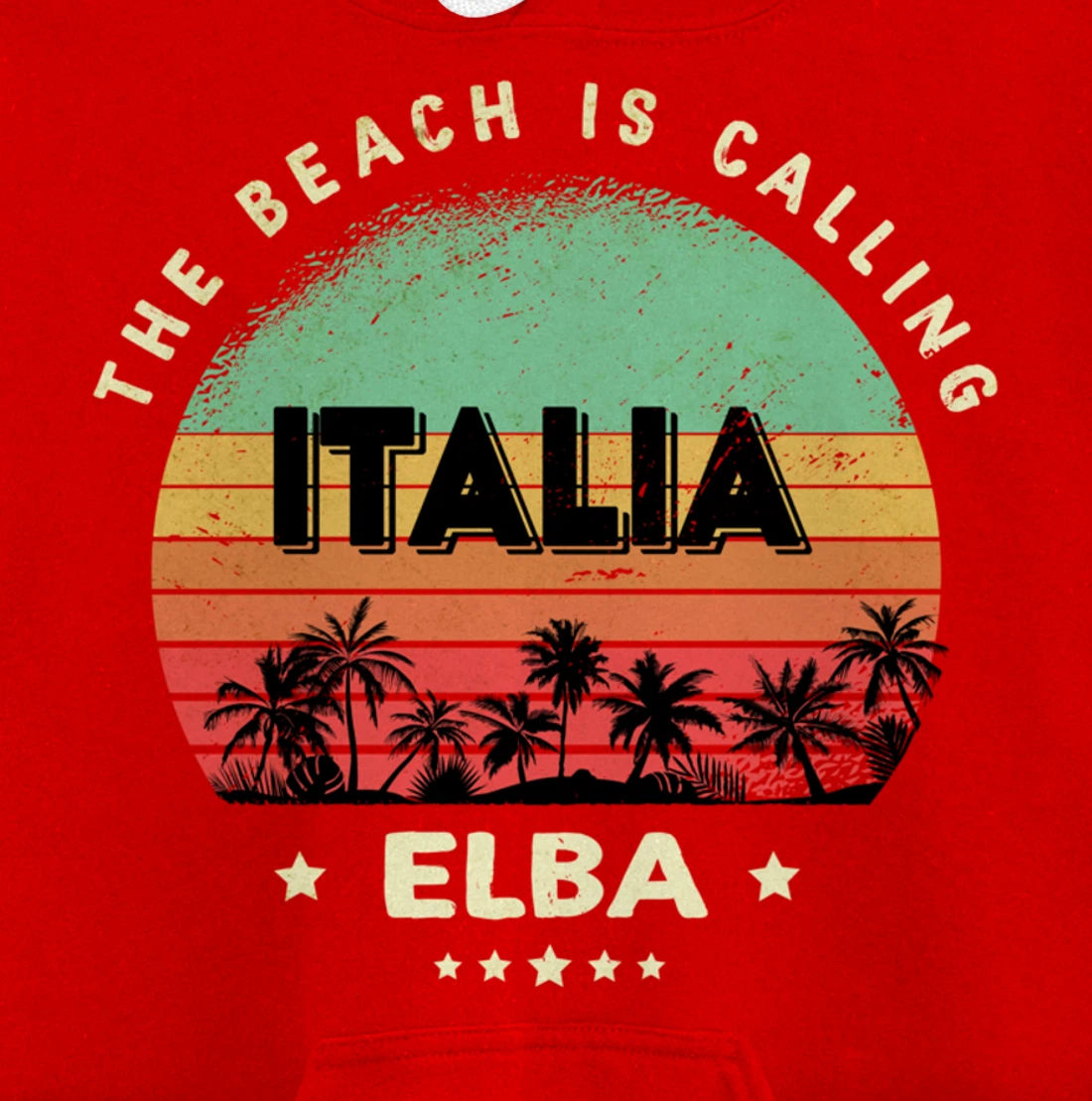 Elba Italy Souvenir Summer Palms Italia Design / Gift Pullover Hoodie