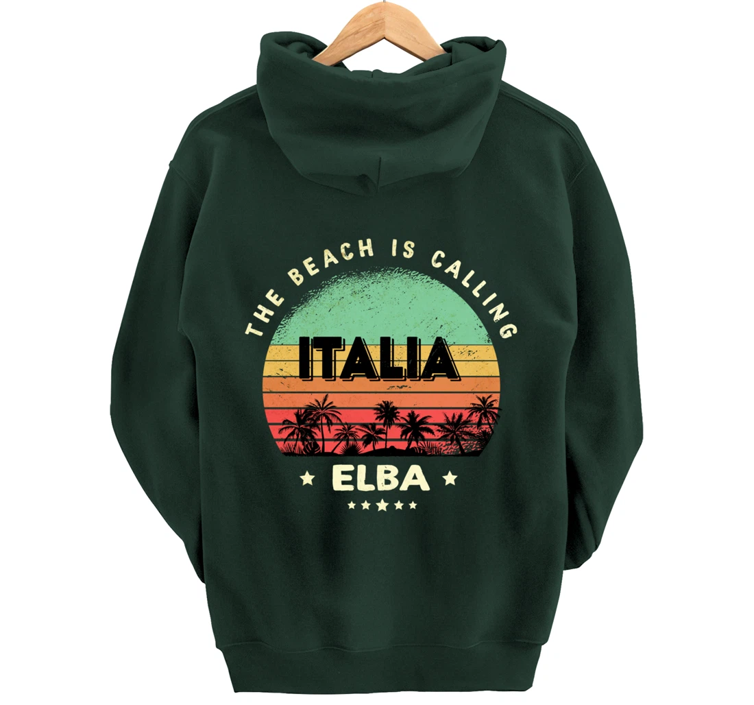 Elba Italy Souvenir Summer Palms Italia Design / Gift Pullover Hoodie