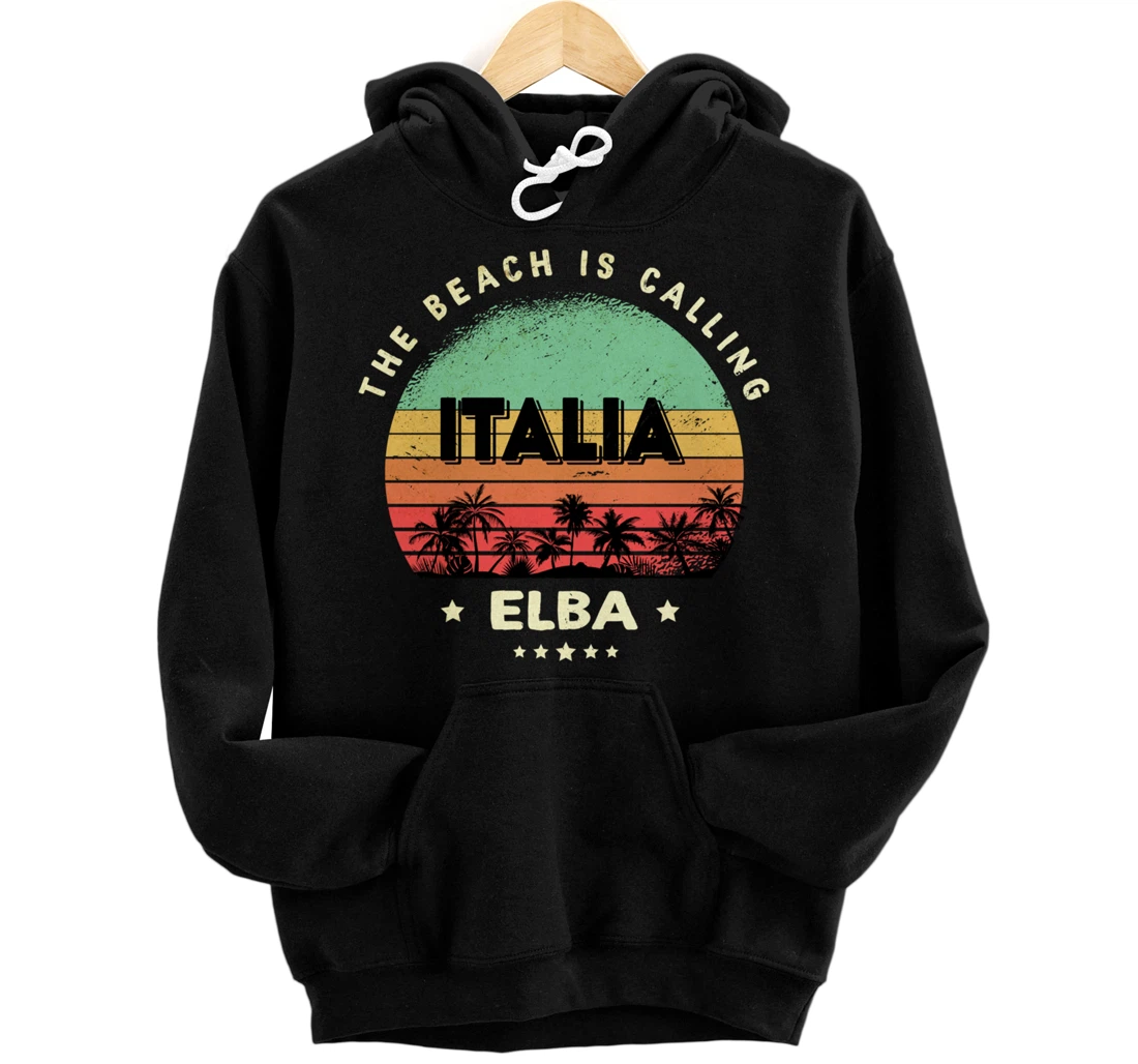 Elba Italy Souvenir Summer Palms Italia Design / Gift Pullover Hoodie
