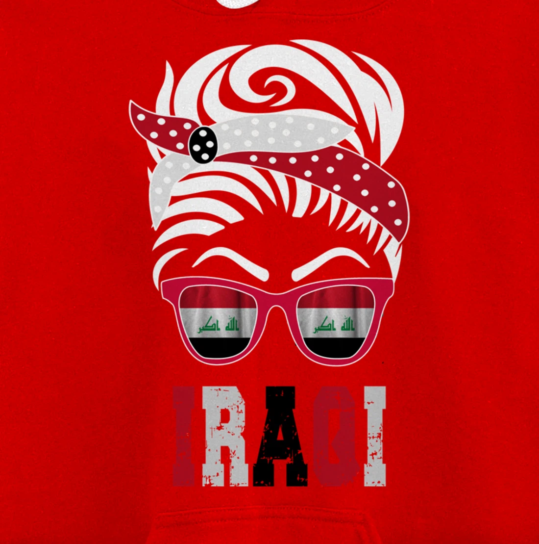 Iraq flag Iraqi girl Pullover Hoodie