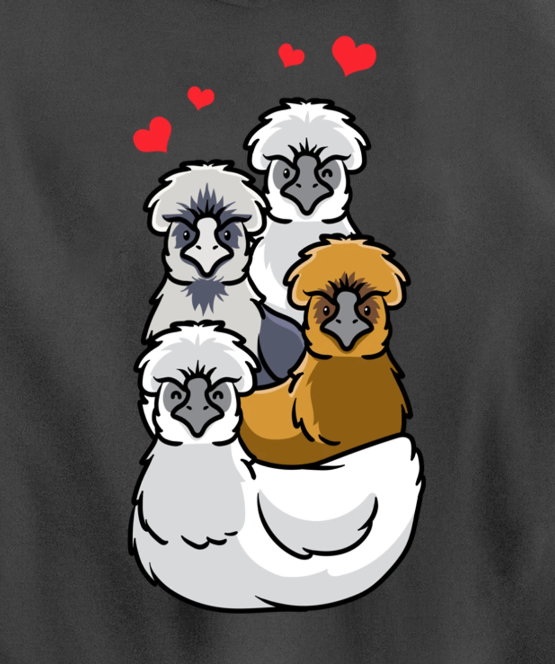 Silkie Chinese silk chicken Pullover Hoodie