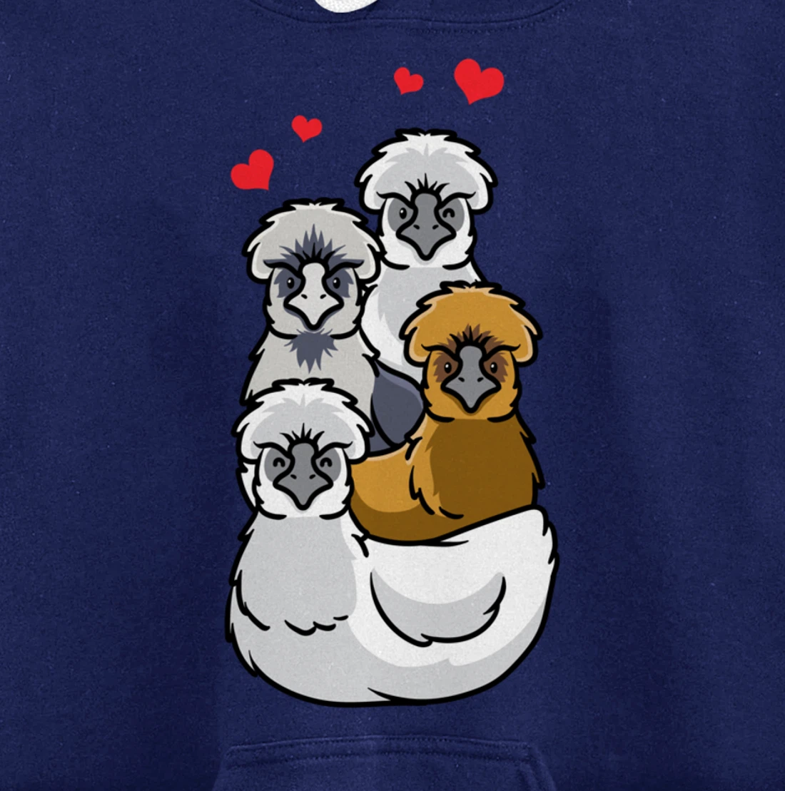 Silkie Chinese silk chicken Pullover Hoodie