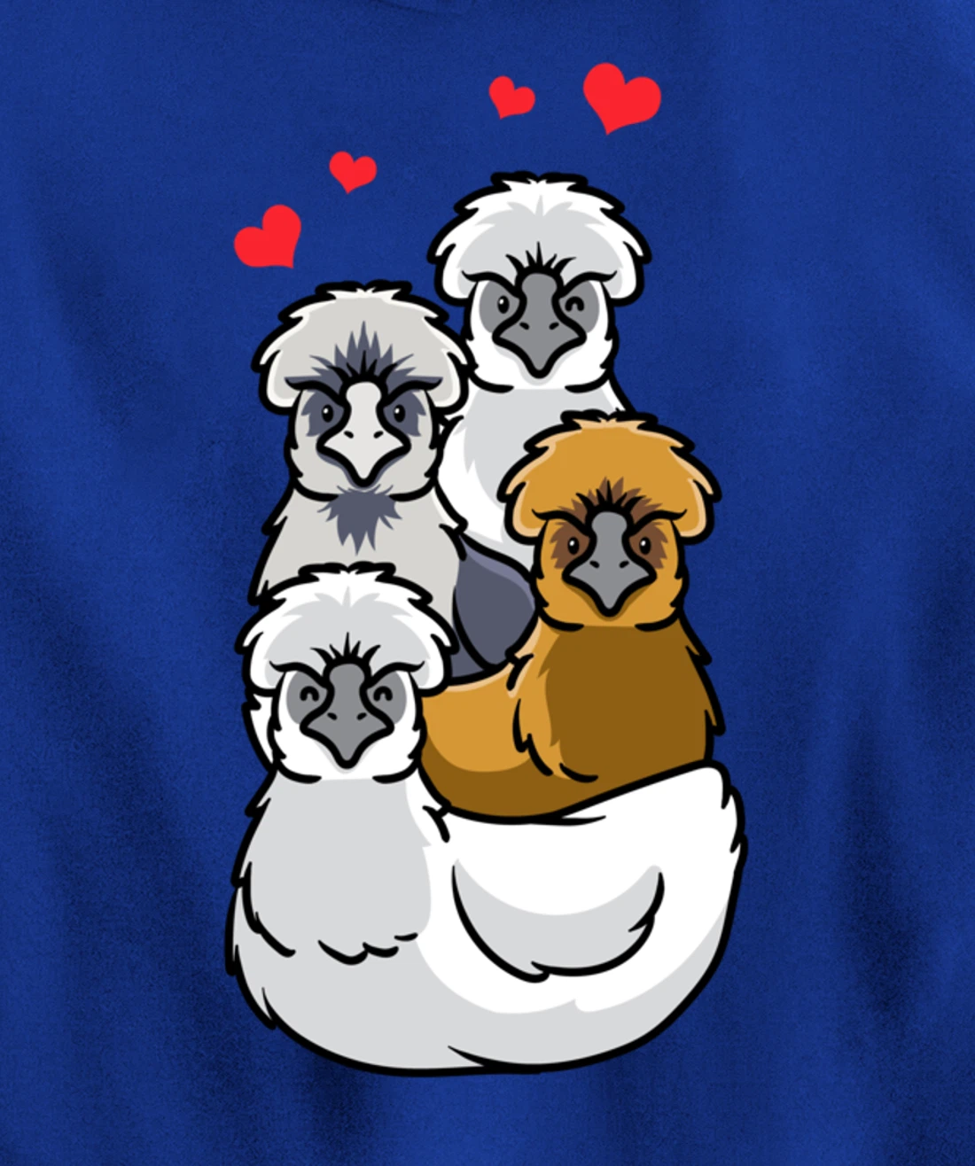 Silkie Chinese silk chicken Pullover Hoodie