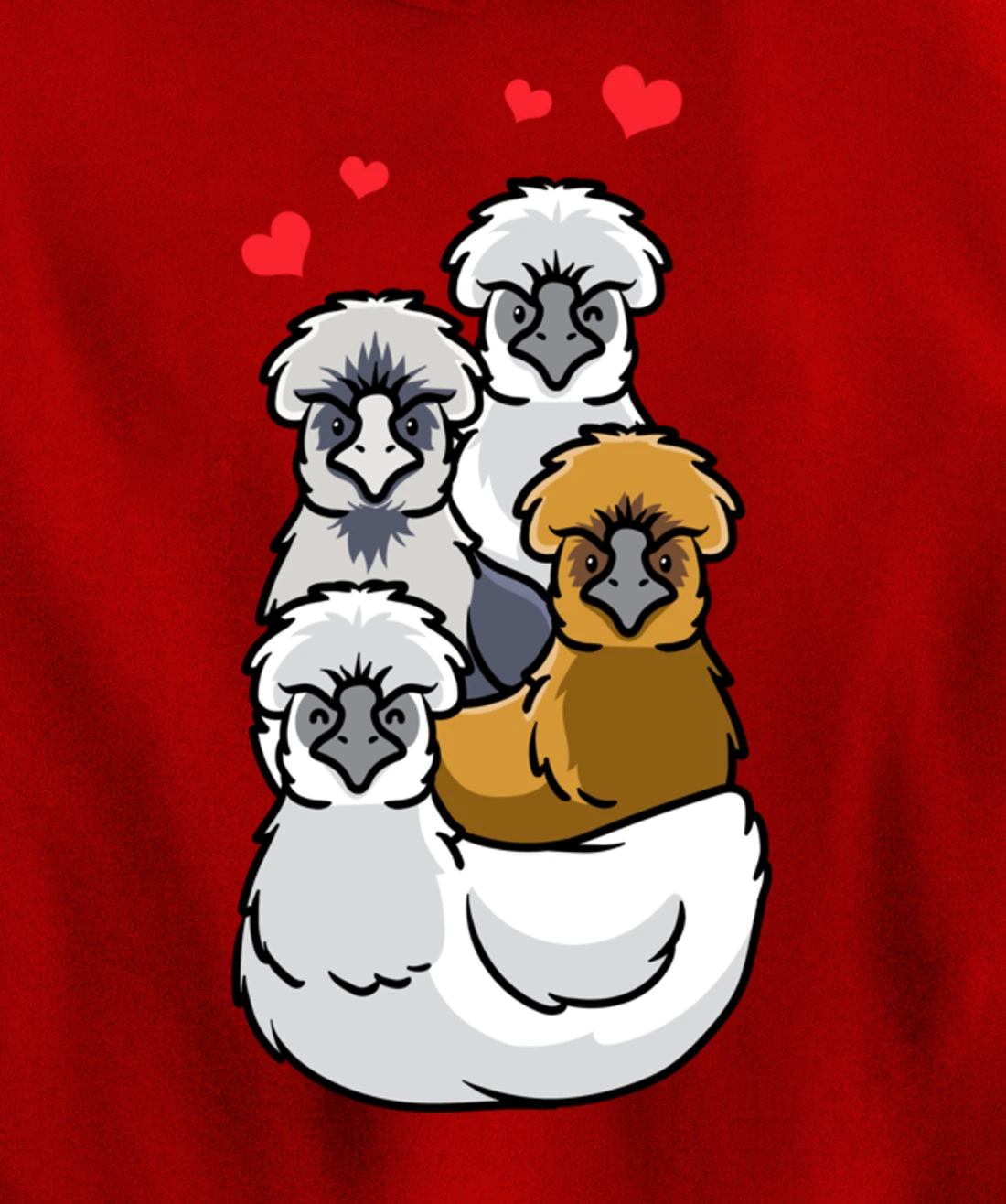 Silkie Chinese silk chicken Pullover Hoodie