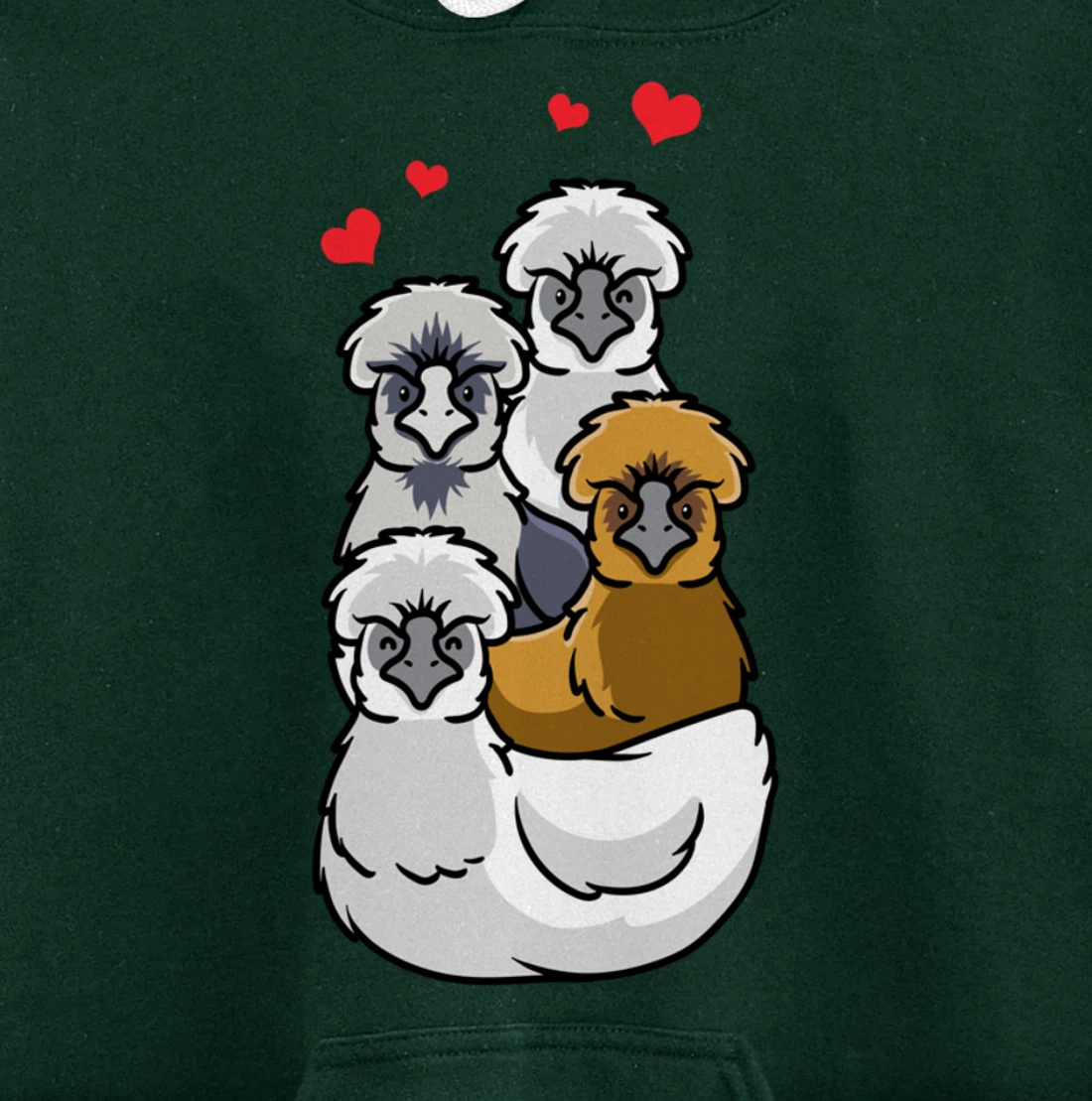 Silkie Chinese silk chicken Pullover Hoodie