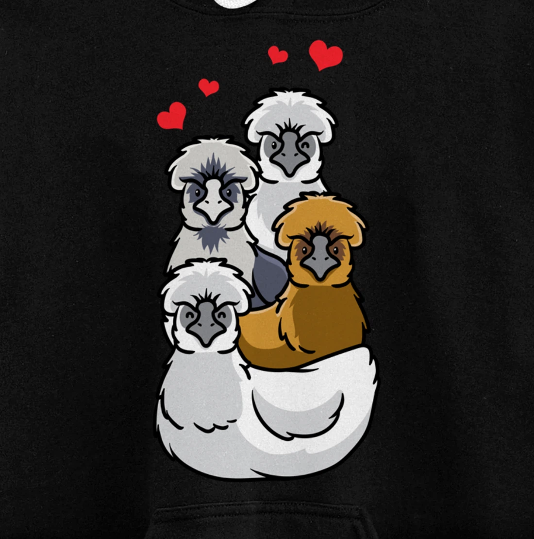 Silkie Chinese silk chicken Pullover Hoodie