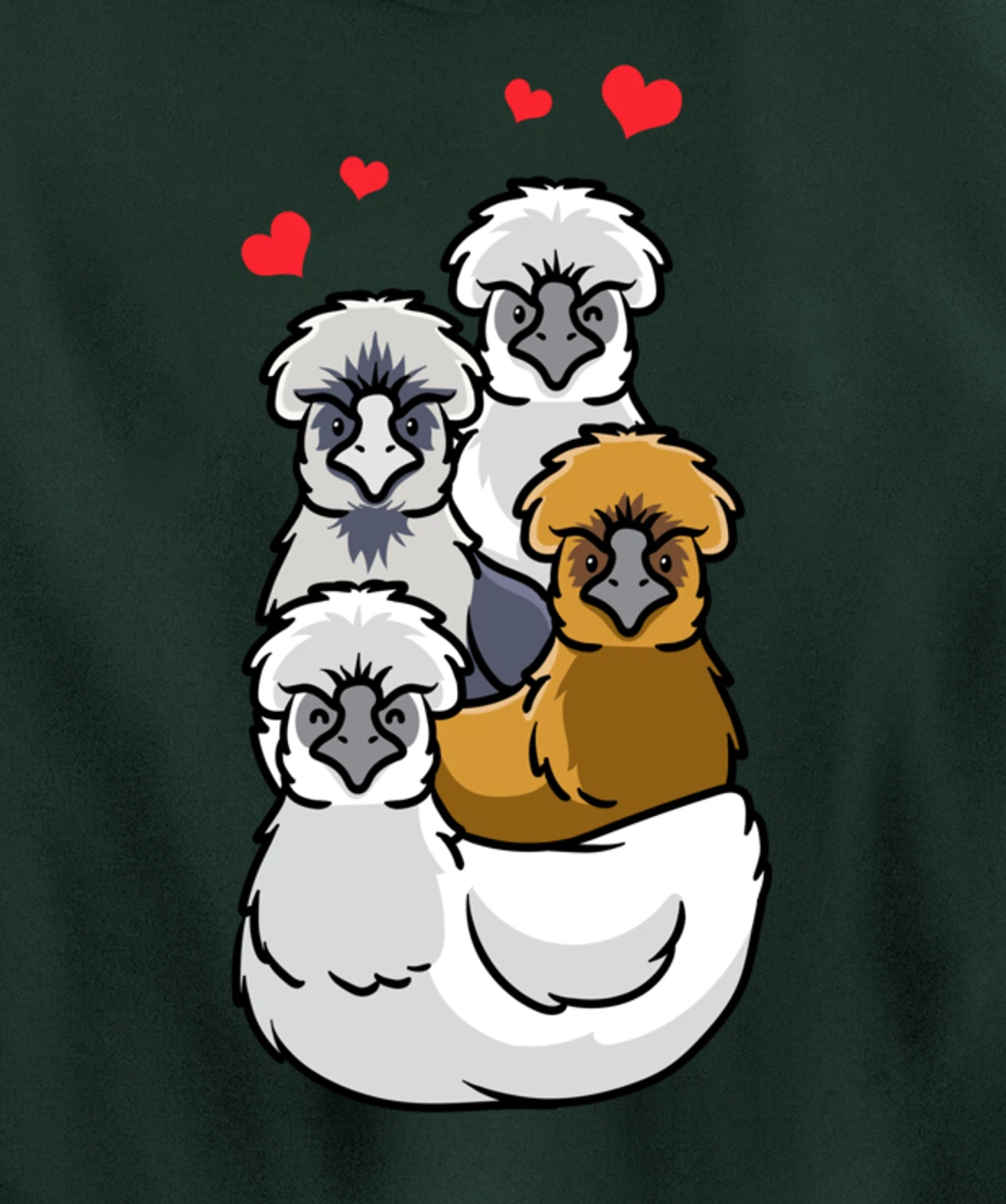 Silkie Chinese silk chicken Pullover Hoodie